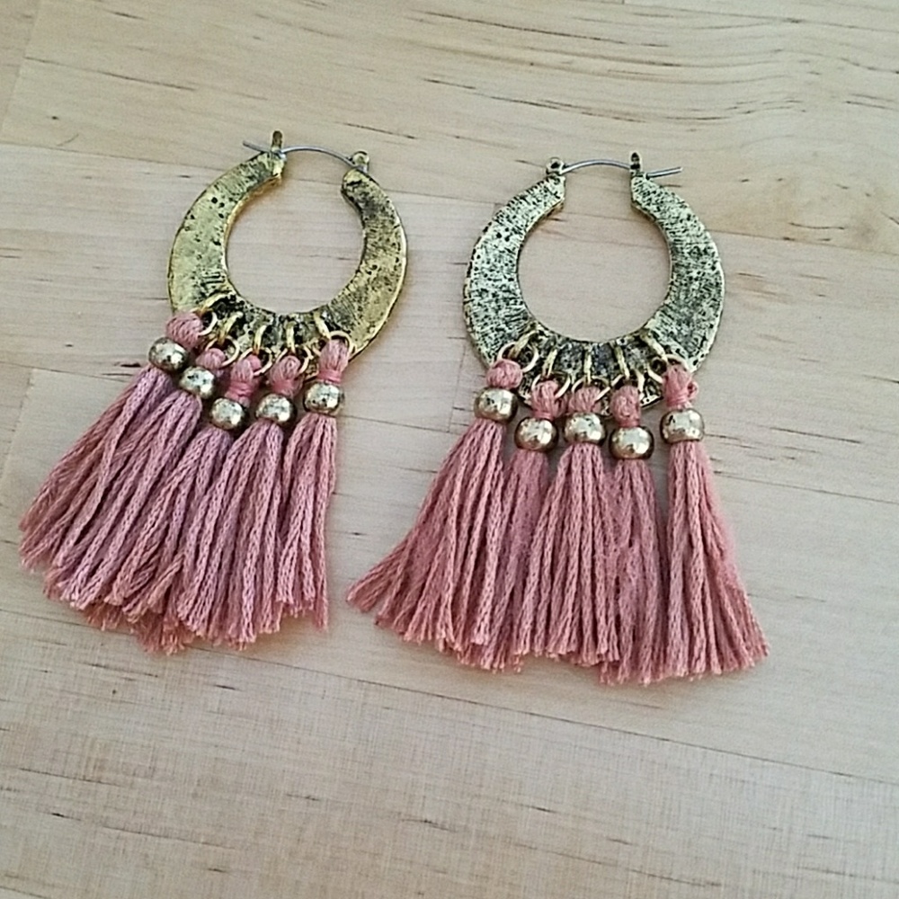 Bohemian Tassel Earrings Vintage Look - Picture 3 of 4